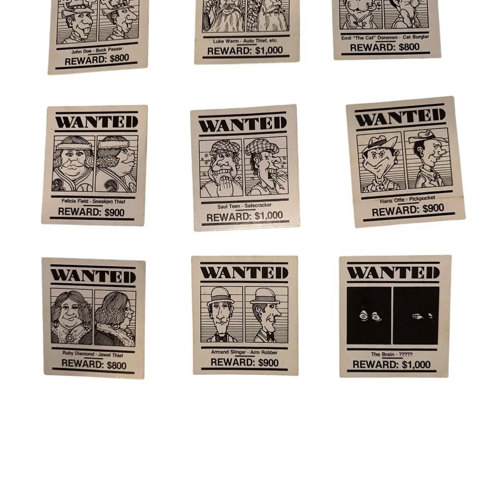 Vtg Parker Brothers Stop Thief Electronic Cops Robbers Board Game Wanted Cards
